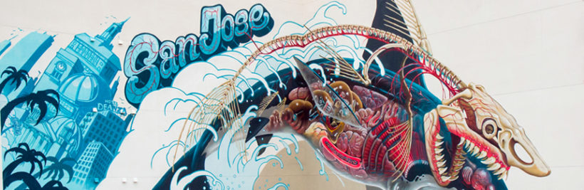 February 1, 2020 San Jose Sharks - Graffiti Shark Shirsey